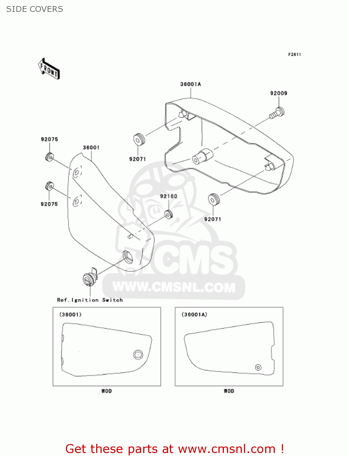 SIDE COVERS VN1500N3 VULCAN 1500 CLASSIC FI 2002 USA CALIFORNIA CANADA