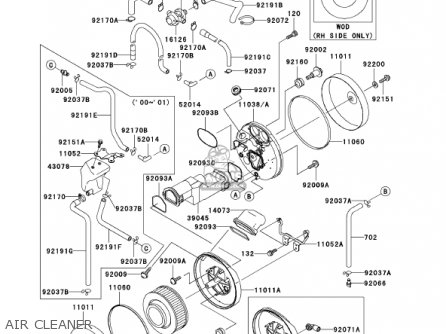 AIR CLEANER - VN1500N3 VULCAN 1500 CLASSIC FI 2002 USA CALIFORNIA CANADA