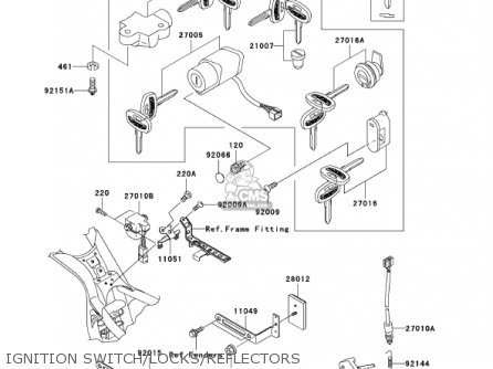 IGNITION SWITCH/LOCKS/REFLECTORS - VN1500N3 VULCAN 1500 CLASSIC FI 2002 USA CALIFORNIA CANADA
