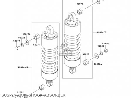 SUSPENSION/SHOCK ABSORBER - VN1500N3 VULCAN 1500 CLASSIC FI 2002 USA CALIFORNIA CANADA