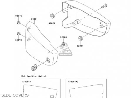 SIDE COVERS - VN1500N3 VULCAN 1500 CLASSIC FI 2002 USA CALIFORNIA CANADA