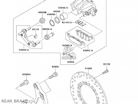 REAR BRAKE - VN1500N3 VULCAN 1500 CLASSIC FI 2002 USA CALIFORNIA CANADA