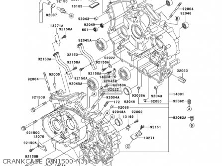 CRANKCASE (VN1500-N3) - VN1500N3 VULCAN 1500 CLASSIC FI 2002 USA CALIFORNIA CANADA