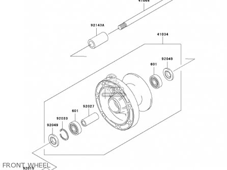 FRONT WHEEL - VN1500N3 VULCAN 1500 CLASSIC FI 2002 USA CALIFORNIA CANADA