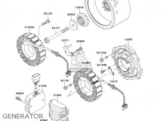 GENERATOR - VN1500N3 VULCAN 1500 CLASSIC FI 2002 USA CALIFORNIA CANADA