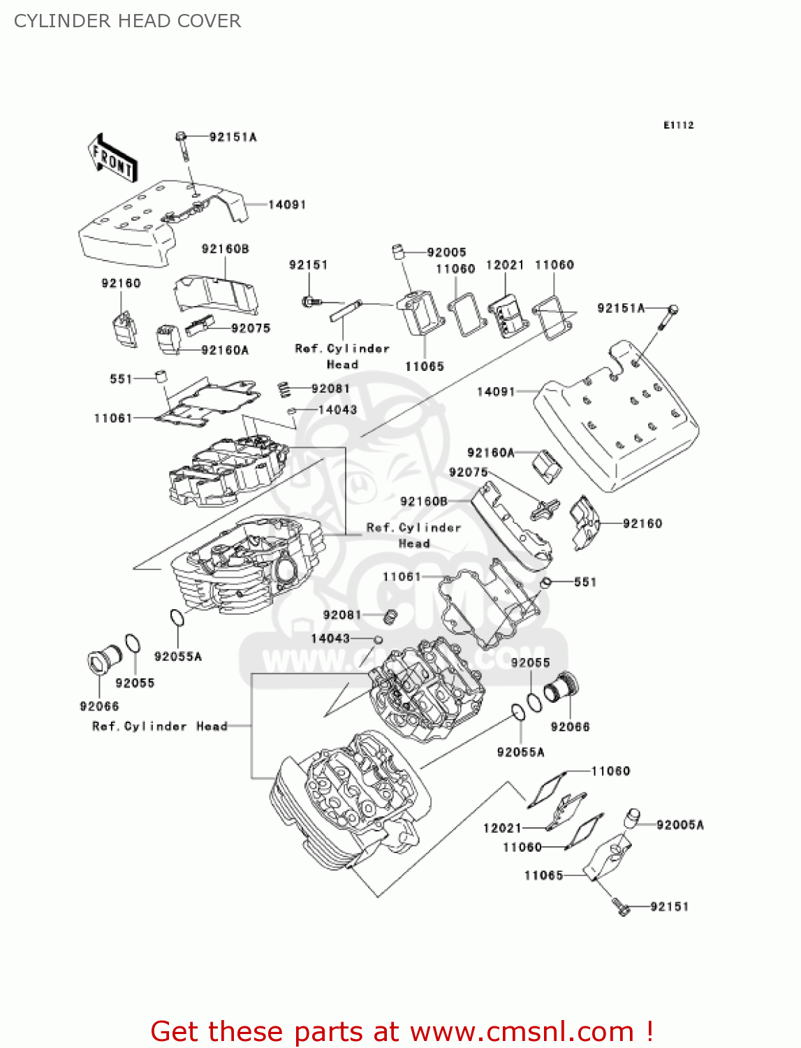 CYLINDER HEAD COVER VN1500N4 VULCAN 1500 CLASSIC 2005 USA CALIFORNIA CANADA
