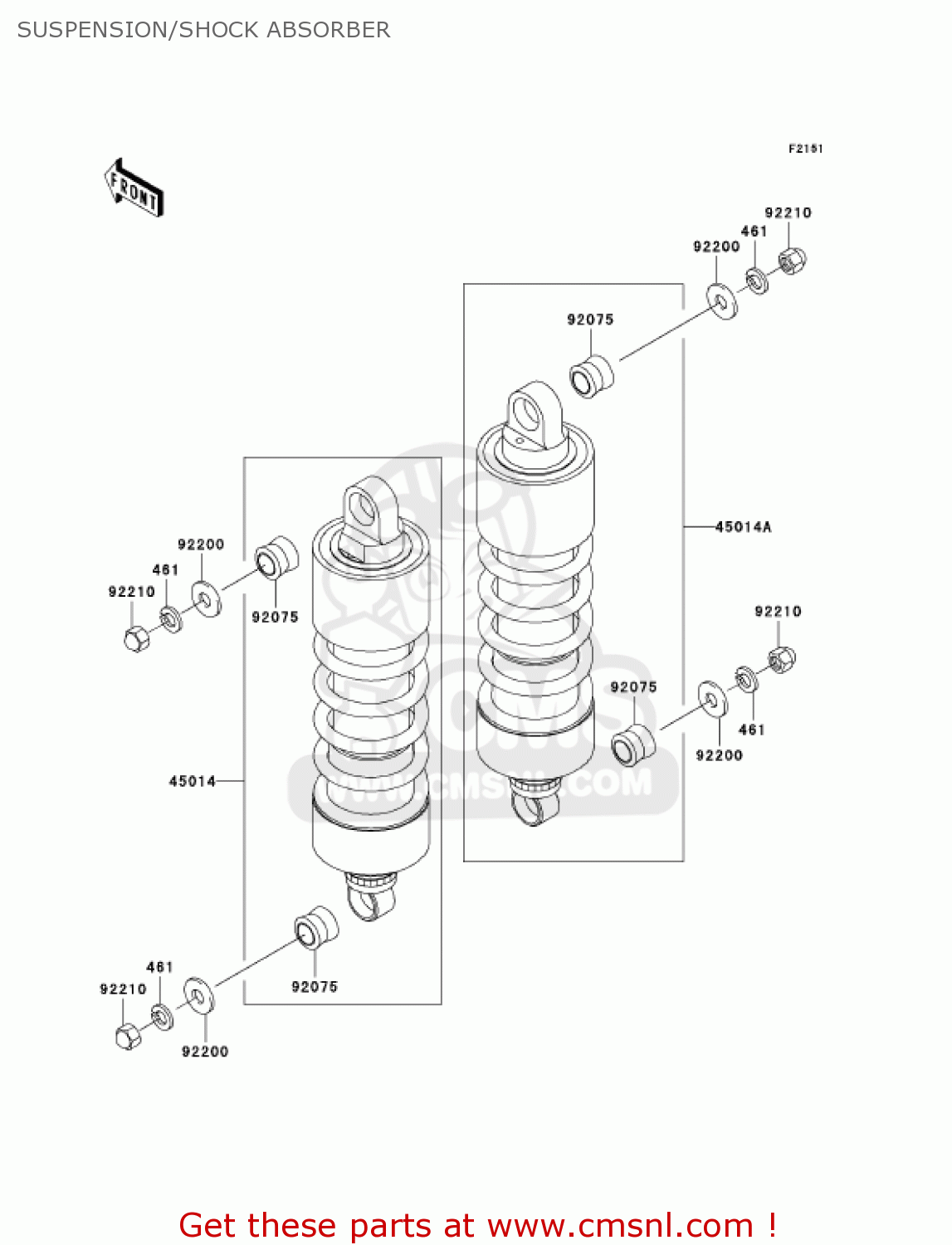 SUSPENSION/SHOCK ABSORBER VN1500N4 VULCAN 1500 CLASSIC 2005 USA CALIFORNIA CANADA