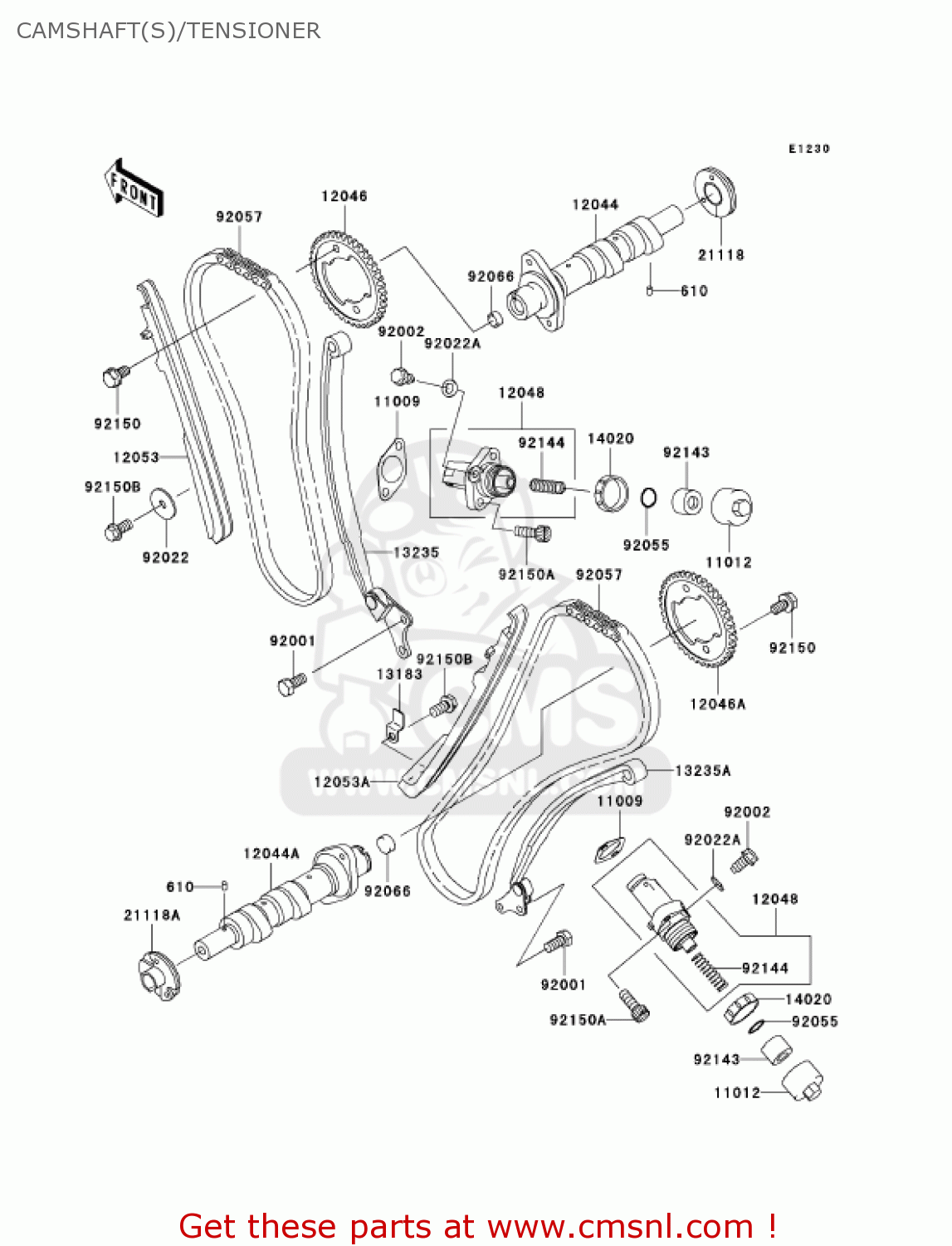CAMSHAFT(S)/TENSIONER VN1500N4 VULCAN 1500 CLASSIC 2005 USA CALIFORNIA CANADA