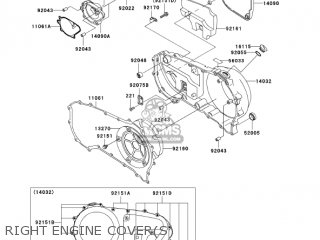 RIGHT ENGINE COVER(S) - VN1500N4 VULCAN 1500 CLASSIC 2005 USA CALIFORNIA CANADA