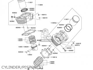 CYLINDER/PISTON(S) - VN1500N4 VULCAN 1500 CLASSIC 2005 USA CALIFORNIA CANADA