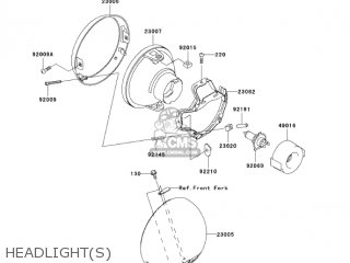 HEADLIGHT(S) - VN1500N4 VULCAN 1500 CLASSIC 2005 USA CALIFORNIA CANADA
