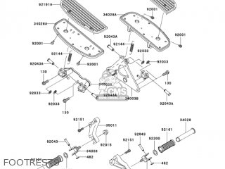 FOOTRESTS - VN1500N4 VULCAN 1500 CLASSIC 2005 USA CALIFORNIA CANADA