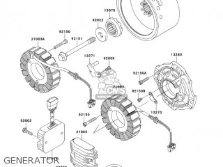 GENERATOR - VN1500N4 VULCAN 1500 CLASSIC 2005 USA CALIFORNIA CANADA