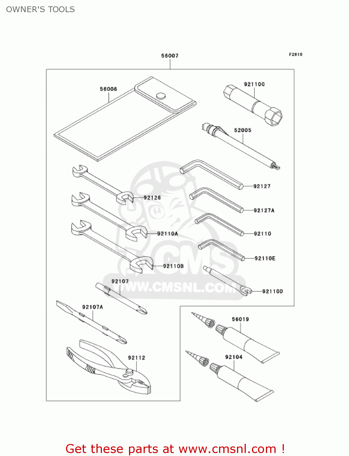 OWNER'S TOOLS VN1500N6F VULCAN 1500 CLASSIC 2006 USA CALIFORNIA CANADA