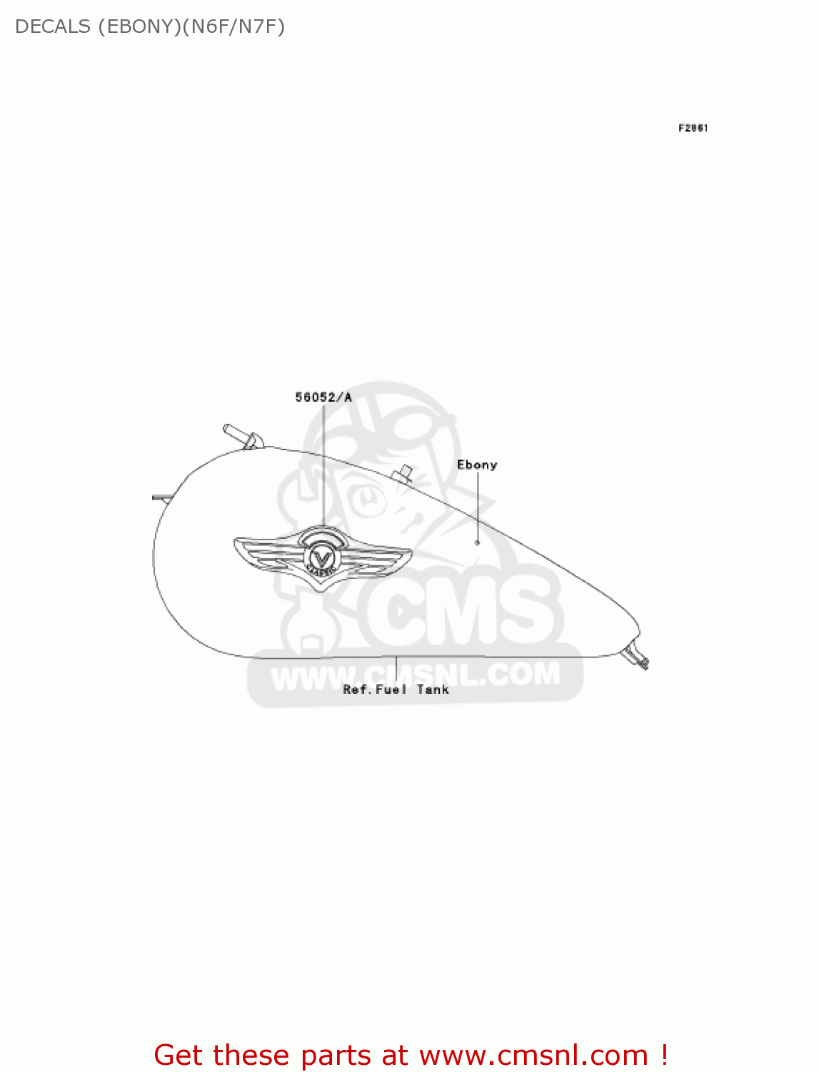 DECALS (EBONY)(N6F/N7F) VN1500N6F VULCAN 1500 CLASSIC 2006 USA CALIFORNIA CANADA