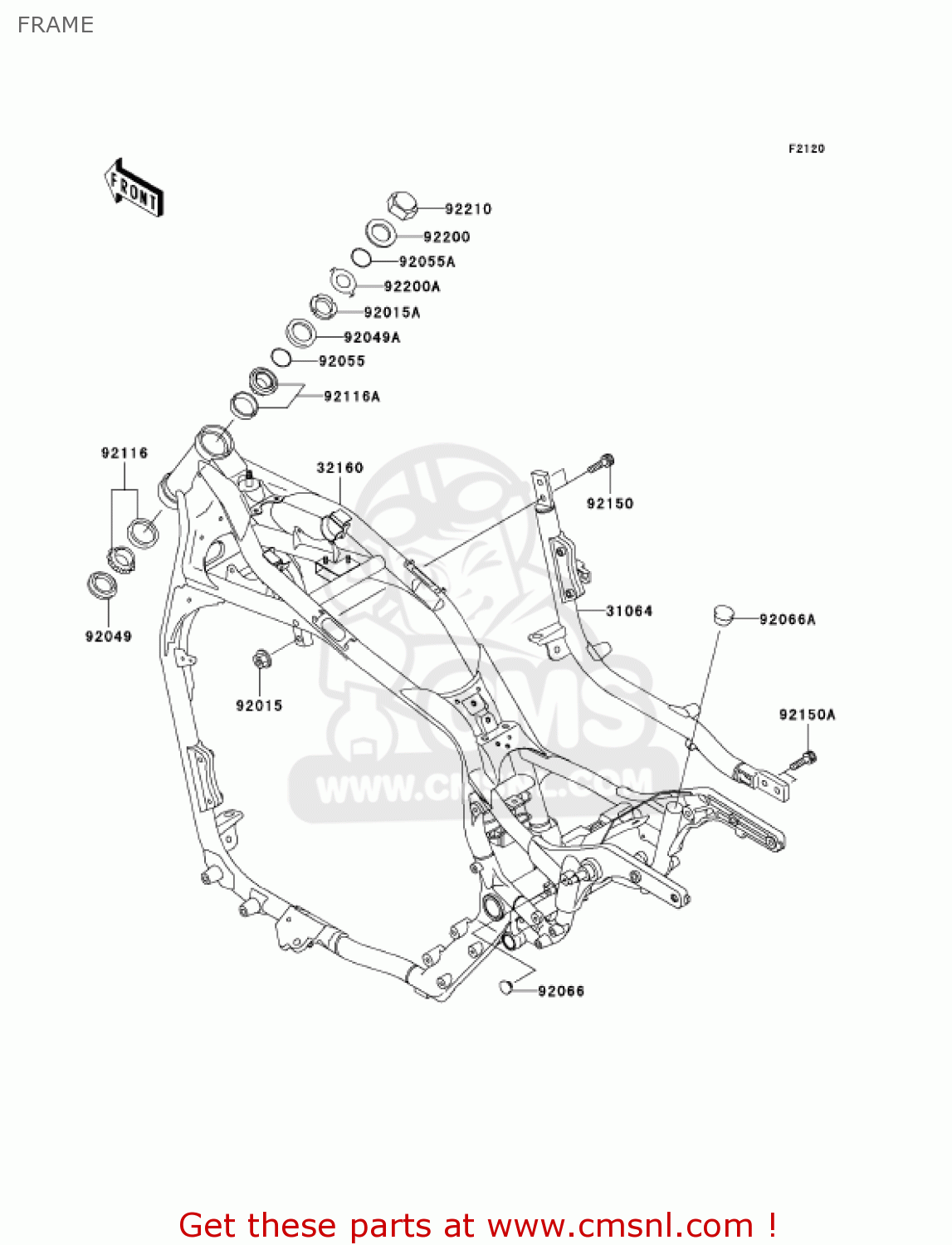 FRAME VN1500N6F VULCAN 1500 CLASSIC 2006 USA CALIFORNIA CANADA