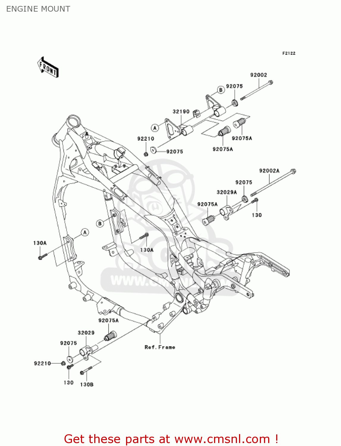 ENGINE MOUNT VN1500N6F VULCAN 1500 CLASSIC 2006 USA CALIFORNIA CANADA
