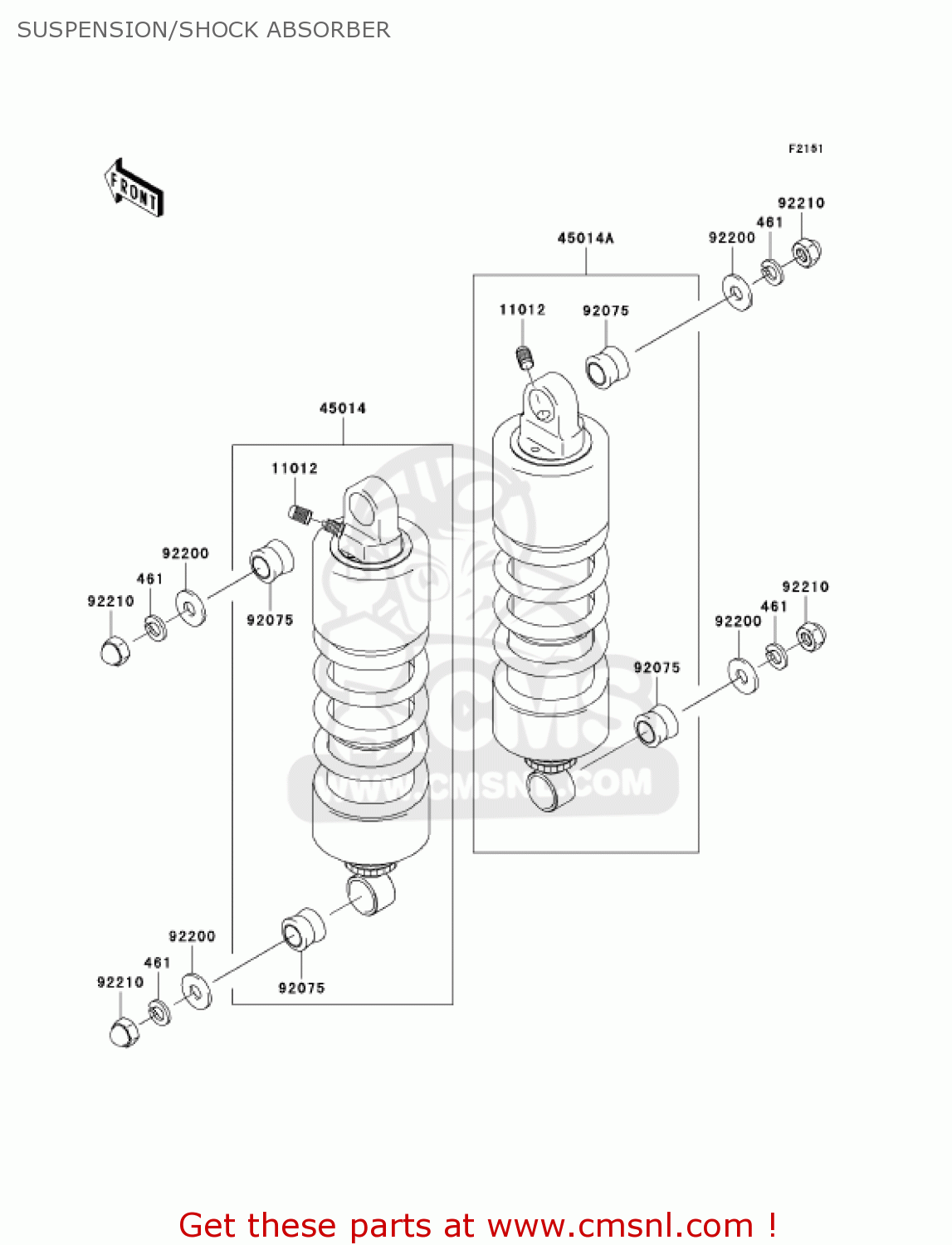 SUSPENSION/SHOCK ABSORBER VN1500N6F VULCAN 1500 CLASSIC 2006 USA CALIFORNIA CANADA