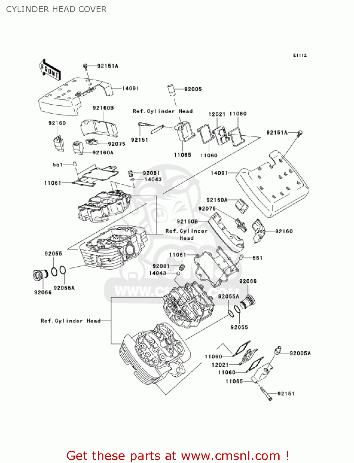 CYLINDER HEAD COVER VN1500N6F VULCAN 1500 CLASSIC 2006 USA CALIFORNIA CANADA