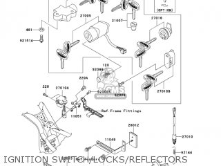 IGNITION SWITCH/LOCKS/REFLECTORS - VN1500N6F VULCAN 1500 CLASSIC 2006 USA CALIFORNIA CANADA