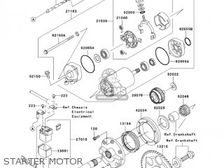 STARTER MOTOR - VN1500N6F VULCAN 1500 CLASSIC 2006 USA CALIFORNIA CANADA