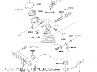 FRONT MASTER CYLINDER - VN1500N6F VULCAN 1500 CLASSIC 2006 USA CALIFORNIA CANADA