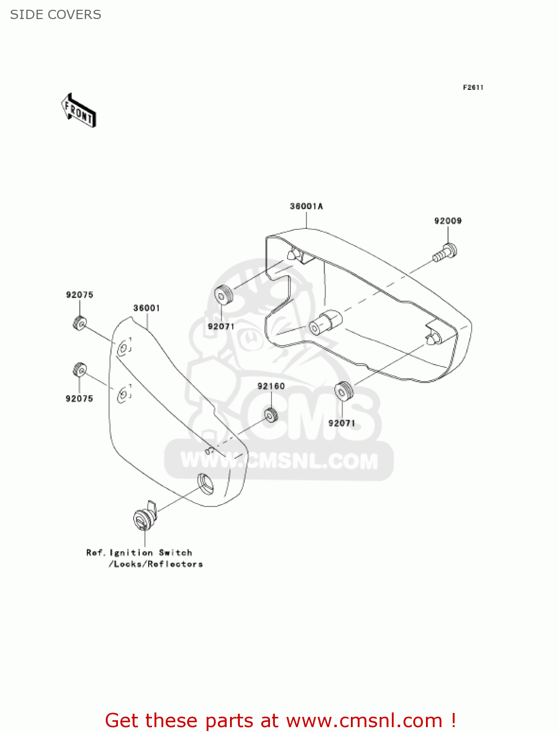 SIDE COVERS VN1500N7F VULCAN 1500 CLASSIC 2007 USA CALIFORNIA CANADA