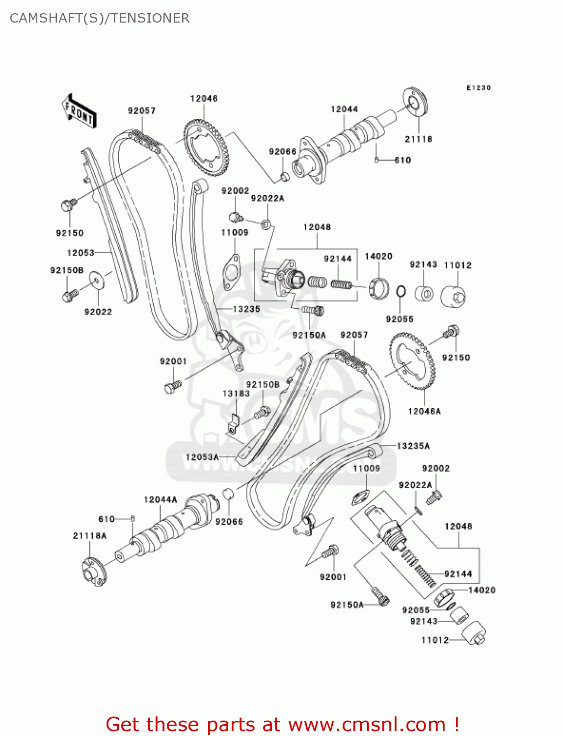 CAMSHAFT(S)/TENSIONER VN1500N7F VULCAN 1500 CLASSIC 2007 USA CALIFORNIA CANADA