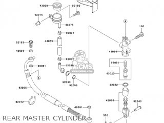 REAR MASTER CYLINDER - VN1500N7F VULCAN 1500 CLASSIC 2007 USA CALIFORNIA CANADA