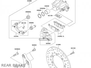 REAR BRAKE - VN1500N7F VULCAN 1500 CLASSIC 2007 USA CALIFORNIA CANADA
