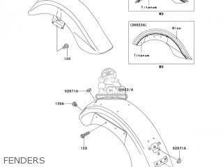 FENDERS - VN1500N7F VULCAN 1500 CLASSIC 2007 USA CALIFORNIA CANADA