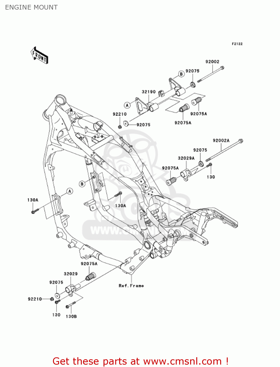 ENGINE MOUNT VN1500N7FA VULCAN 1500 CLASSIC 2007 USA CALIFORNIA CANADA