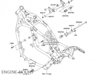 ENGINE MOUNT - VN1500N7FA VULCAN 1500 CLASSIC 2007 USA CALIFORNIA CANADA