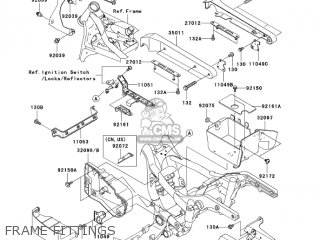 FRAME FITTINGS - VN1500N7FA VULCAN 1500 CLASSIC 2007 USA CALIFORNIA CANADA