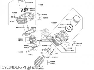 CYLINDER/PISTON(S) - VN1500N7FA VULCAN 1500 CLASSIC 2007 USA CALIFORNIA CANADA