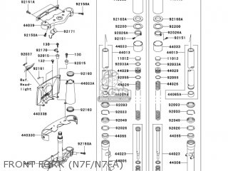 FRONT FORK (N7F/N7FA) - VN1500N7FA VULCAN 1500 CLASSIC 2007 USA CALIFORNIA CANADA
