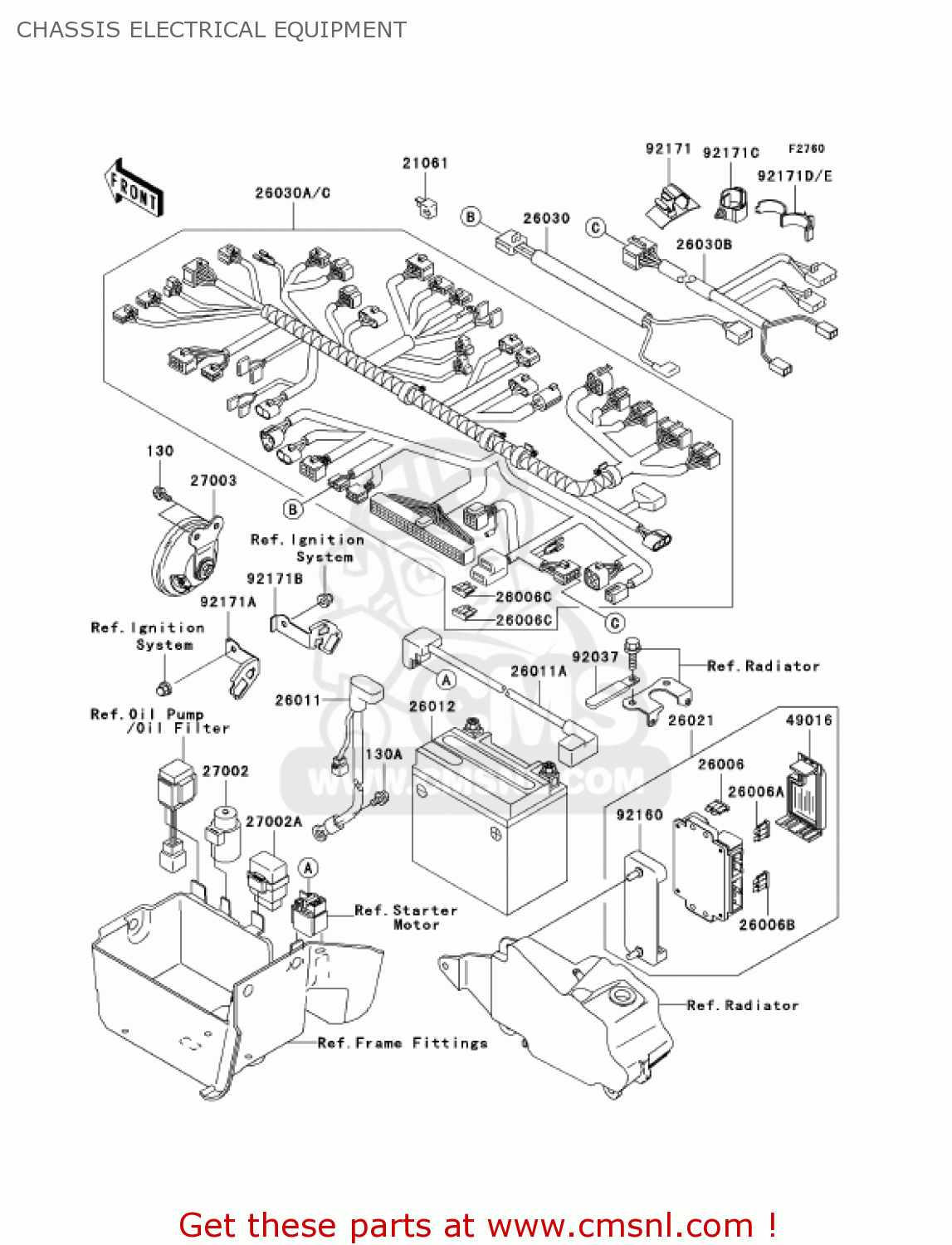 CHASSIS ELECTRICAL EQUIPMENT VN1500P1 VULCAN 1500 MEANSTREAK 2002 USA CALIFORNIA CANADA