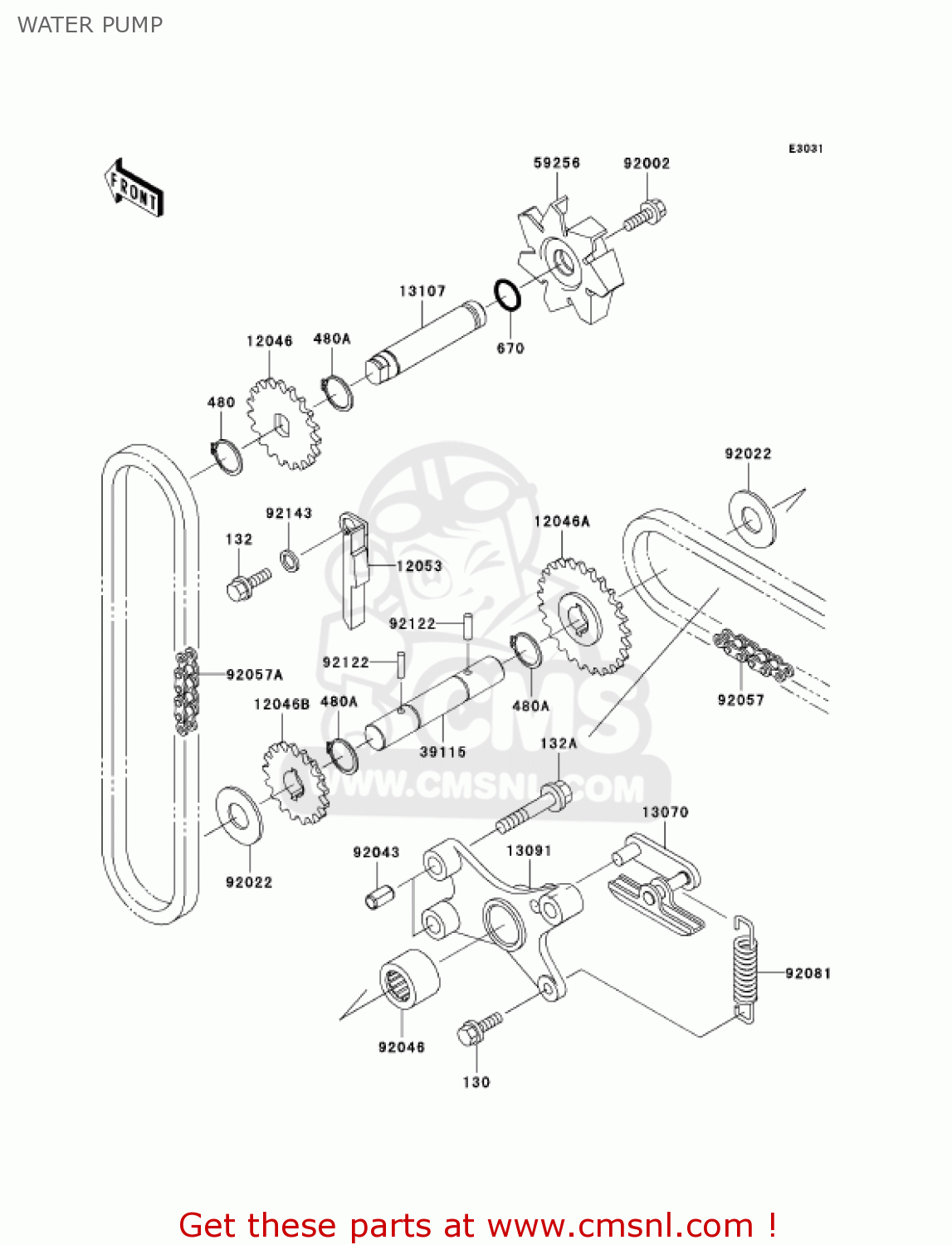 WATER PUMP VN1500P1 VULCAN 1500 MEANSTREAK 2002 USA CALIFORNIA CANADA