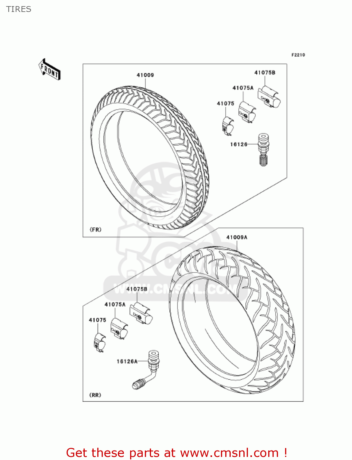 TIRES VN1500P1 VULCAN 1500 MEANSTREAK 2002 USA CALIFORNIA CANADA