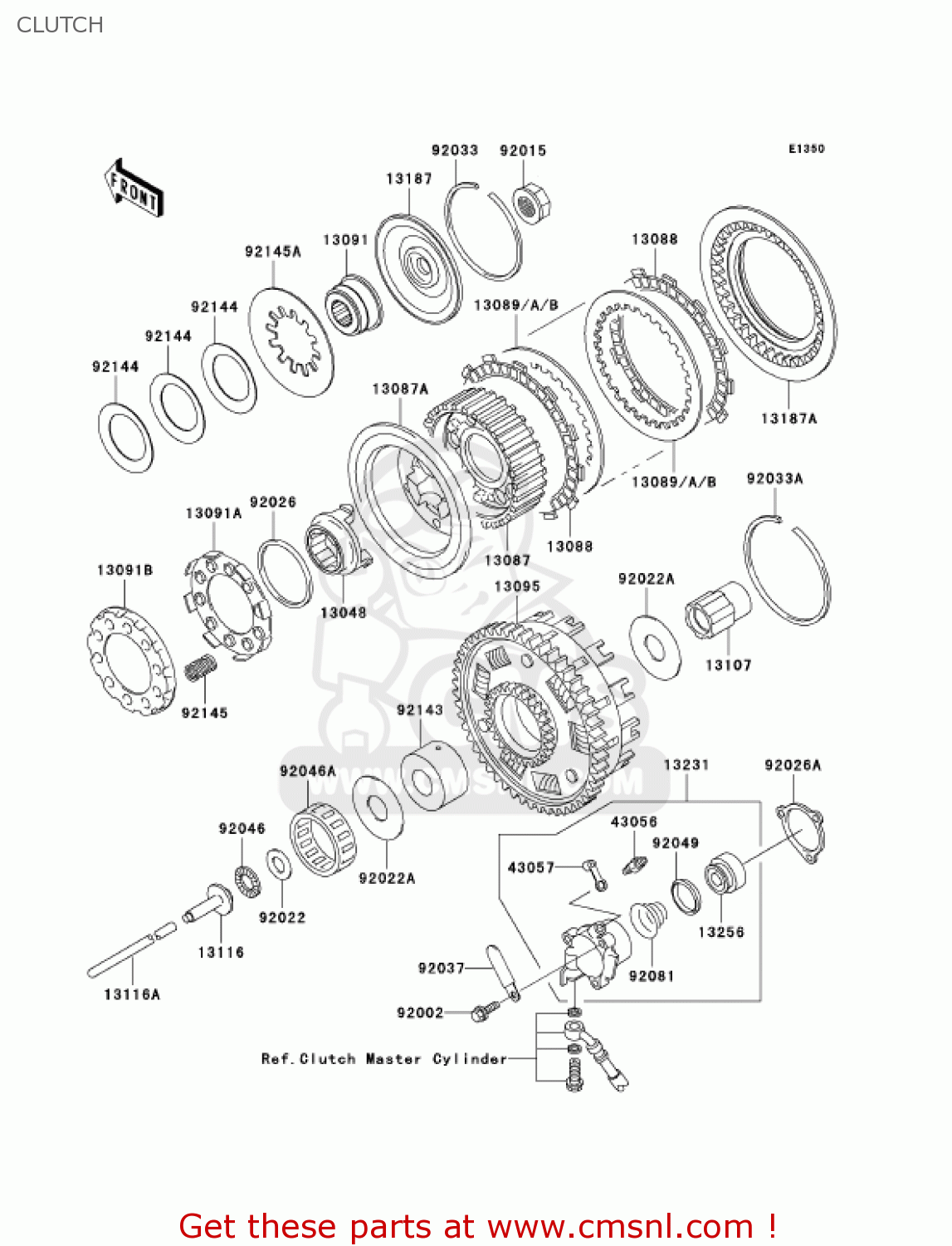 CLUTCH VN1500P1 VULCAN 1500 MEANSTREAK 2002 USA CALIFORNIA CANADA
