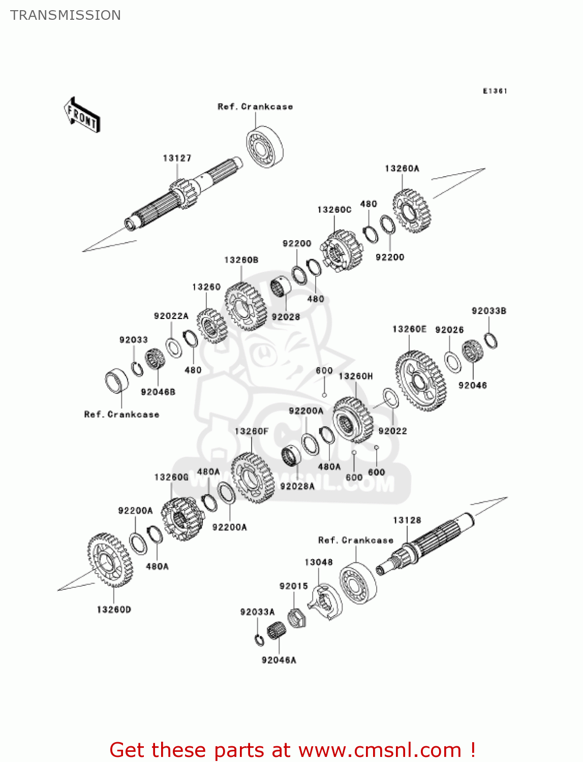 TRANSMISSION VN1500P1 VULCAN 1500 MEANSTREAK 2002 USA CALIFORNIA CANADA
