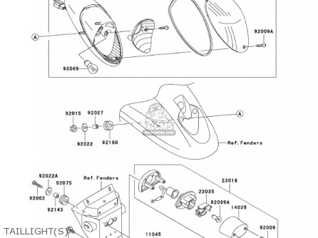 TAILLIGHT(S) - VN1500P1 VULCAN 1500 MEANSTREAK 2002 USA CALIFORNIA CANADA