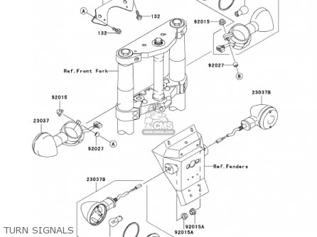TURN SIGNALS - VN1500P1 VULCAN 1500 MEANSTREAK 2002 USA CALIFORNIA CANADA