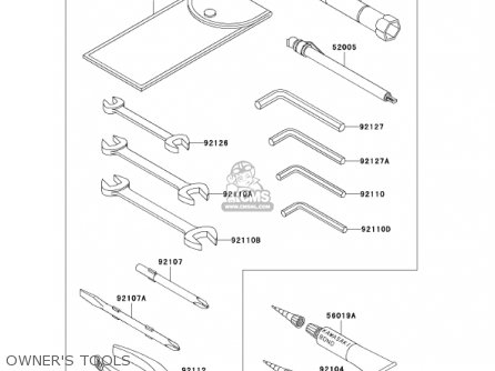 OWNER'S TOOLS - VN1500P1 VULCAN 1500 MEANSTREAK 2002 USA CALIFORNIA CANADA