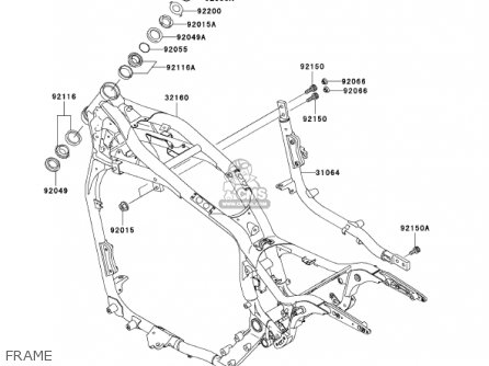 FRAME - VN1500P1 VULCAN 1500 MEANSTREAK 2002 USA CALIFORNIA CANADA