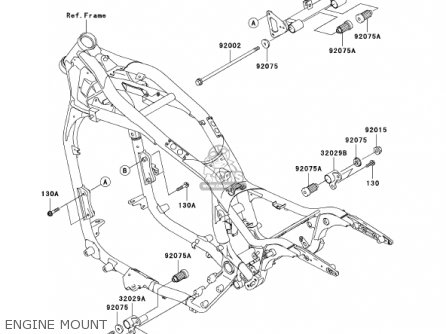 ENGINE MOUNT - VN1500P1 VULCAN 1500 MEANSTREAK 2002 USA CALIFORNIA CANADA