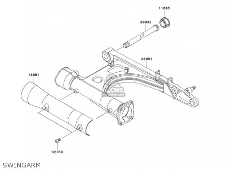 SWINGARM - VN1500P1 VULCAN 1500 MEANSTREAK 2002 USA CALIFORNIA CANADA