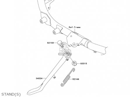 STAND(S) - VN1500P1 VULCAN 1500 MEANSTREAK 2002 USA CALIFORNIA CANADA