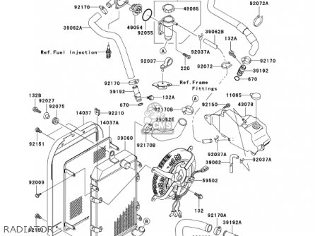 RADIATOR - VN1500P1 VULCAN 1500 MEANSTREAK 2002 USA CALIFORNIA CANADA