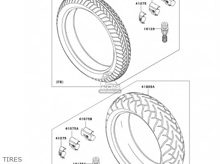 TIRES - VN1500P1 VULCAN 1500 MEANSTREAK 2002 USA CALIFORNIA CANADA